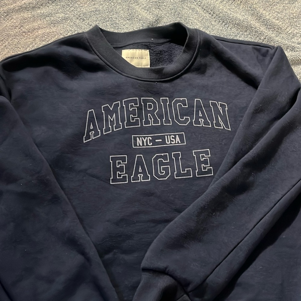 american eagle sweater navy blue